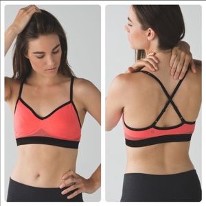 Lululemon Hold your Om Bra Heathered Grapefruit 4